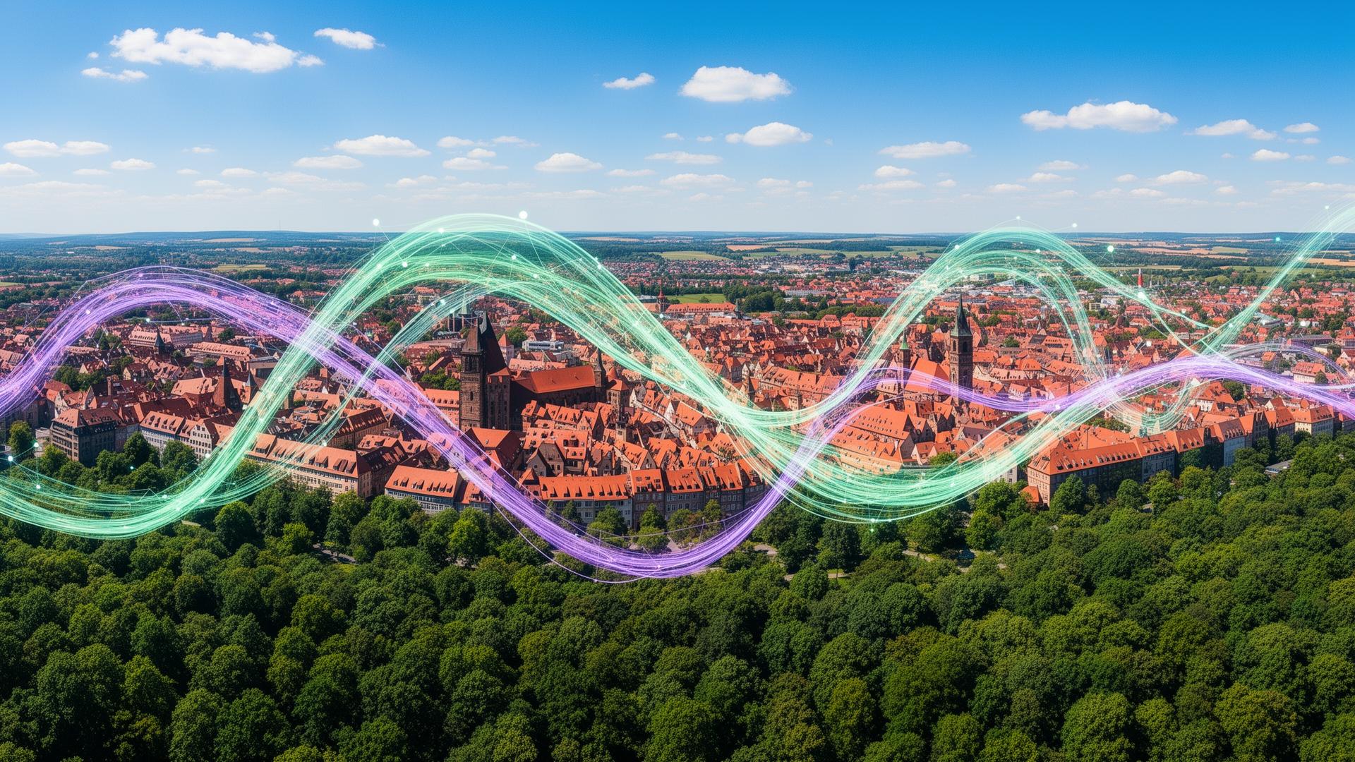 Moderne Gebäudetechnik mit Wärmepumpen-Außeneinheit in der Region Nürnberg
