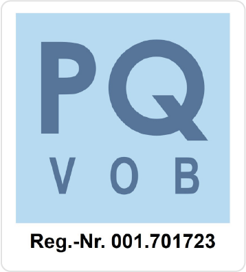LEGER GmbH ist präqualifiziert durch PQVOB